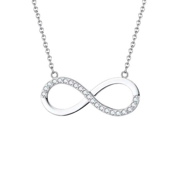 Sterling Silver Infinity CZ Necklace - Menorah Jewelry - Accra - Ghana